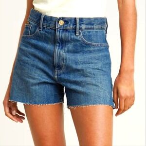 G Star Raw High Short Split Women Denim Blue Cutoff Raw Hem Size 0 25